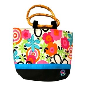 Floral small two handle purse